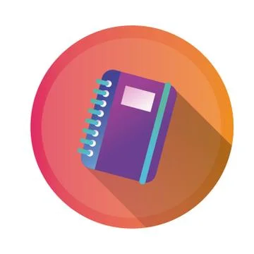 Note book detailed style icon Stock Illustration