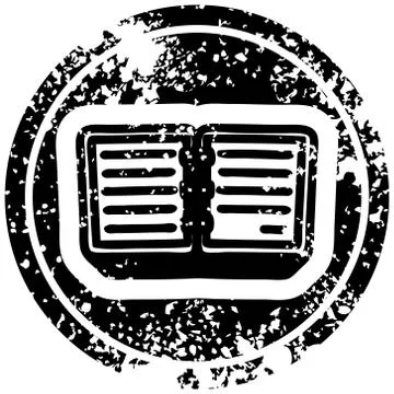 Note book distressed icon Stock Illustration