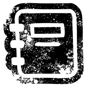 Note book distressed icon Stock Illustration
