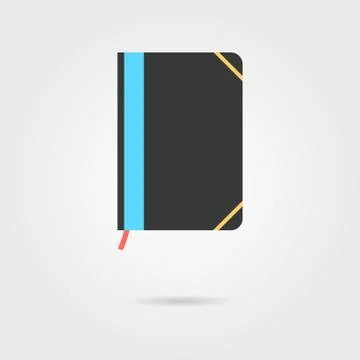 Note book icon with shadow Stock Illustration