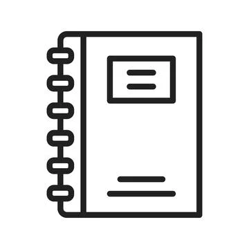Note Book icon vector image. Illustrazione stock