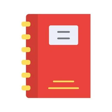 Note Book icon vector image. 库存插图