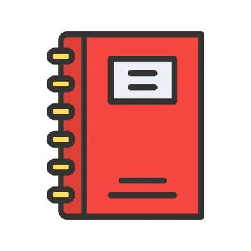 Note Book icon vector image. 库存插图