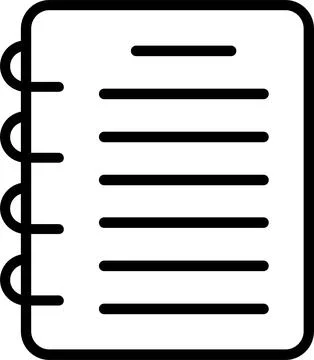 Note Book Line Icon Design Stock Illustration