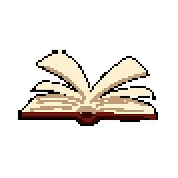 Note book open pixel art vector illustration Stock Illustration