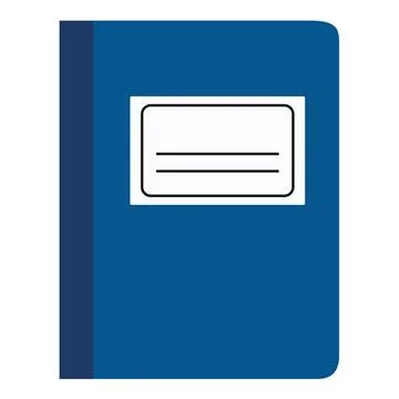 Note Book on a Table Ready for Writing School Notes and Ideas in a Classroo.. Stock Illustration