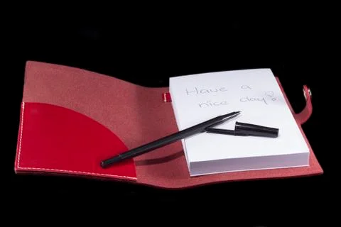 Note book with text Stock Photos