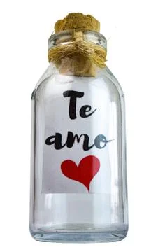 Note in Bottle Stock Photos