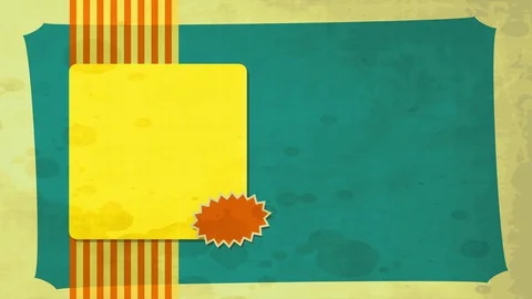 Note cardboard with yellow square with space for script over upright lined Stock Footage 129715614