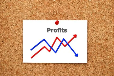 Note chart profits Stock Photos