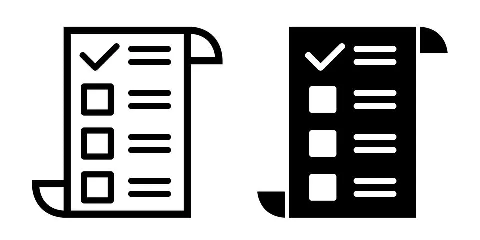 Note checklist icon. Taking note icon thin line for web and mobile. 库存插图