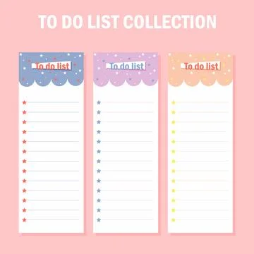 Note collection of cute weekly trendy planner stickers for diaries and to d.. Stock Illustration