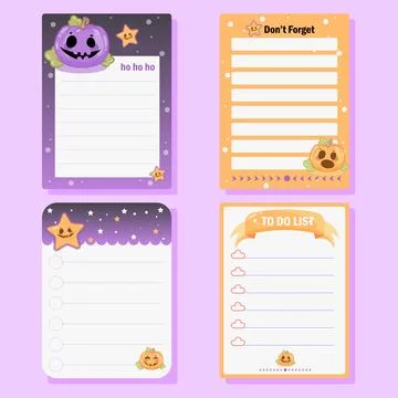 Note collection of cute weekly trendy planner stickers for diaries and to d.. Stock Illustration