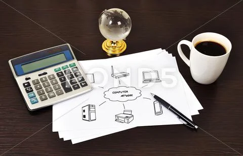 Note computer network Stock Illustration
