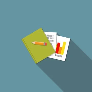 Note Concept Flat Background Vector Illustration Stock Illustration