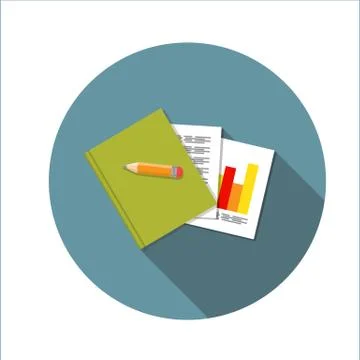 Note Concept Flat Background Vector Illustration Stock Illustration