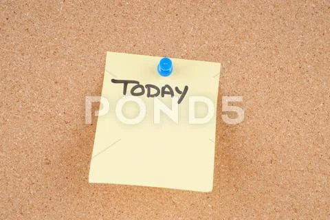 Note on corkboard Stock Illustration