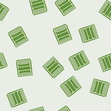 Note dispenser home office glyph seamless pattern Stock Illustration