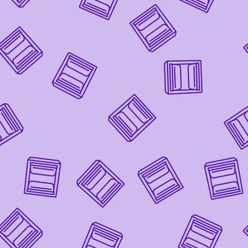 Note dispenser home office line seamless pattern Stock Illustration