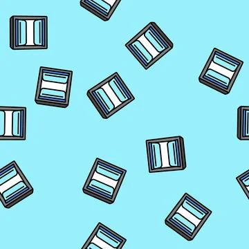 Note dispenser home office vector seamless pattern Illustrazione stock