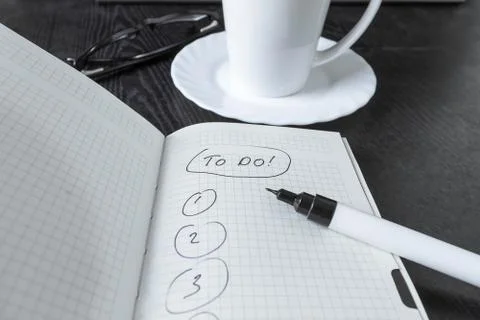 Note to do close-up Stock Photos