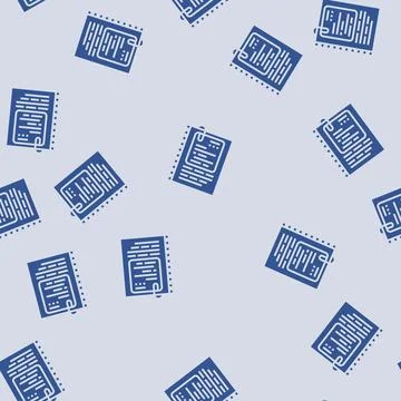 Note document paper glyph seamless pattern Stock Illustration