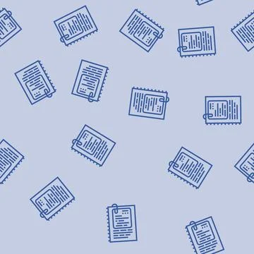 Note document paper line seamless pattern Illustrazione stock