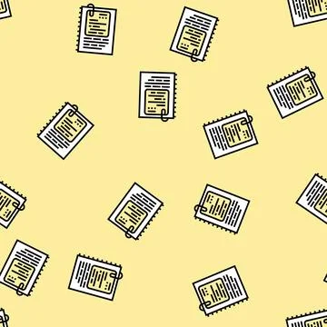 Note document paper vector seamless pattern 스톡 일러스트