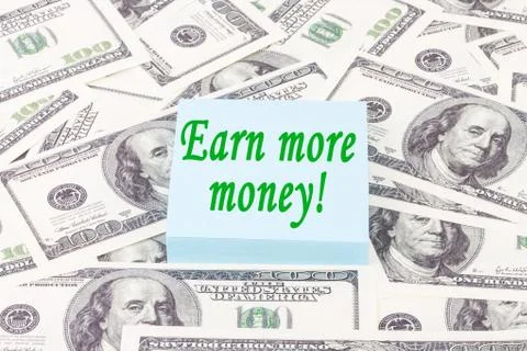 Note on dollars Stock Photos