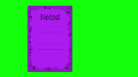 Note Dynamic with Chers Isolated Green Screen Stock Video Vídeos de archivo 337990261