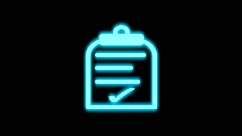Note glowing icon Stock Footage 153799950