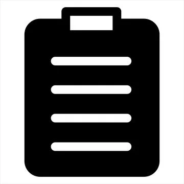 Note glyph icon vector illustration isolated on white background Stock Illustration