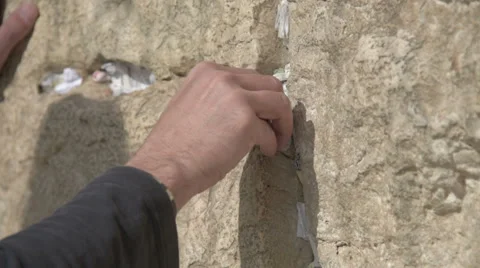 Note to God. Western Wall. Jerusalem. Israel Stock-Footage 48265972