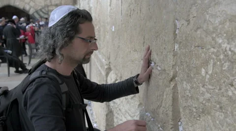 Note to God. Western Wall. Jerusalem. Israel Stock-Footage 48266426