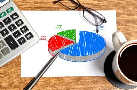 Note growth chart Stock Photos