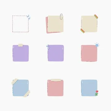 Note hand drawn vector illustration Stock Illustration