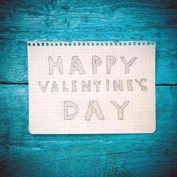 Note Happy Valentine's Day Stock Photos