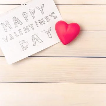 Note Happy Valentine's Day Stock Photos