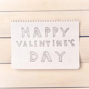 Note Happy Valentine's Day Stock Photos