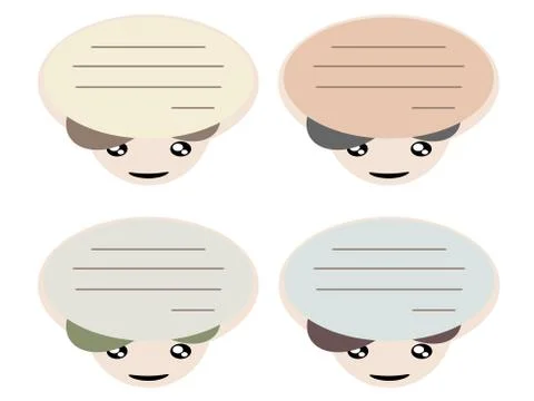 Note in head illustration Stock Illustration