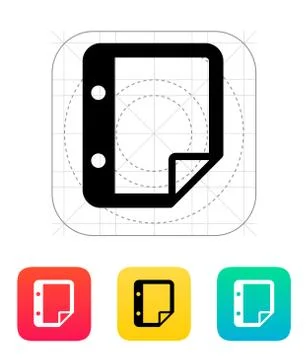 Note with holes icon Stock-Illustration