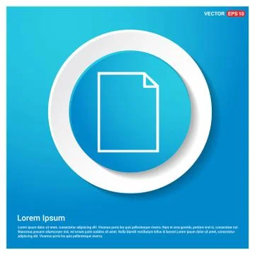 Note Icon Abstract Blue Web Sticker Button 스톡 일러스트