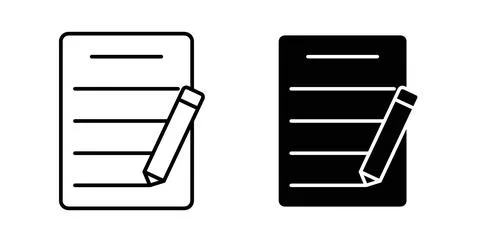 Note icon Illustration designs pack for Web Stock Illustration