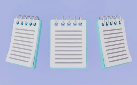 Note icon for interface web design symbol 3d illustration Stock Illustration