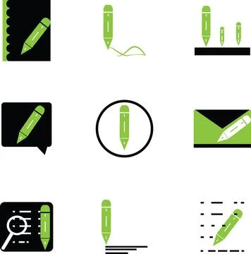 Note Icon Set Stock Illustration