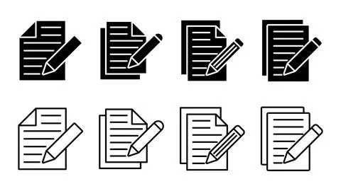 Note icon set. notepad icon vector Illustrazione stock