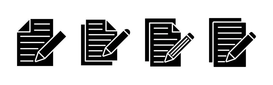 Note icon set. notepad icon vector 스톡 일러스트