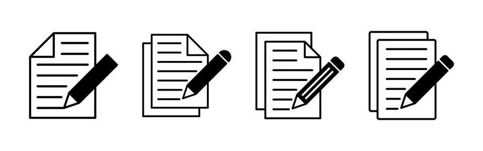 Note icon set. notepad icon vector Illustrazione stock