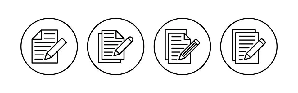 Note icon set. notepad icon vector Illustrazione stock