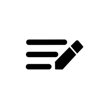 Note icon. Simple illustration of note vector icon for web. Stock Illustration